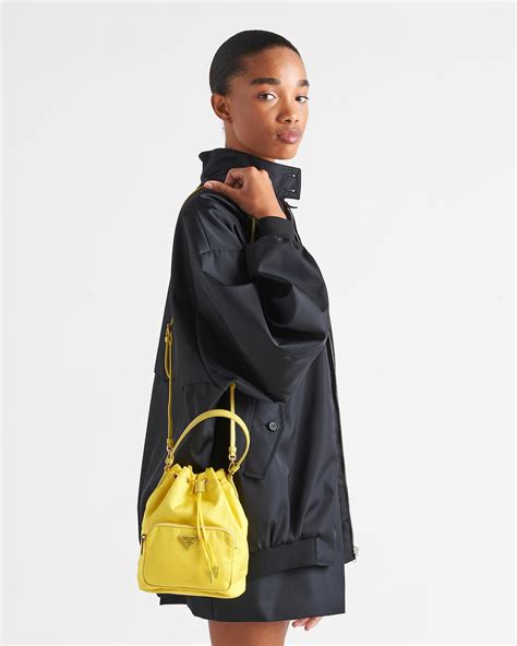 prada yellow bucket bag|prada bucket bag review.